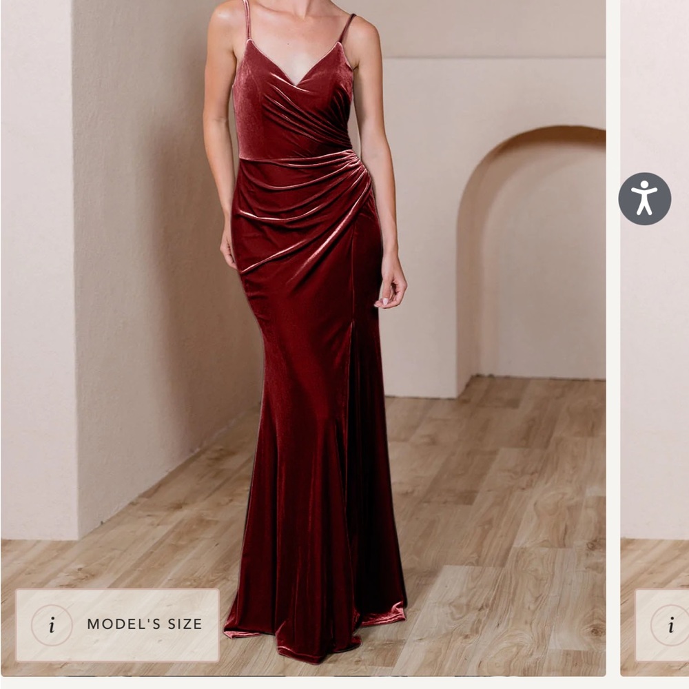 Shop Revelry Velvet Romantic Rose Maxi Bridesmaid Dress